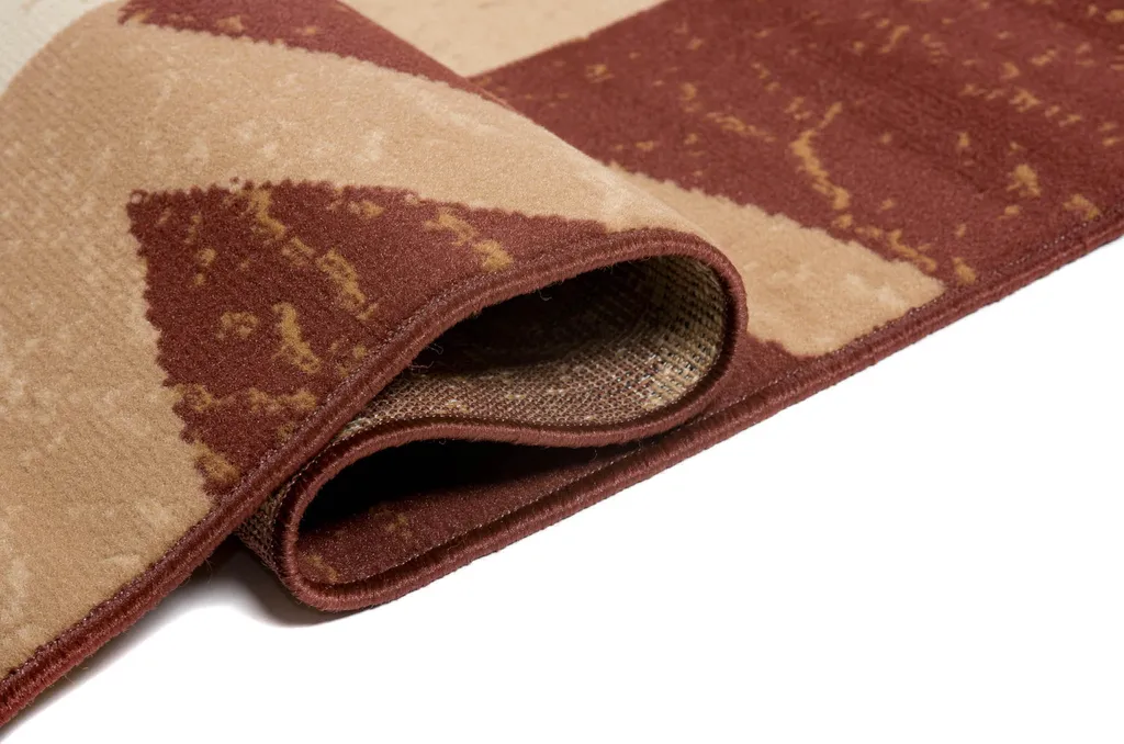 Tapis Salon DREAM Crème et Marron 120x170 cm Texture Douce et Durable