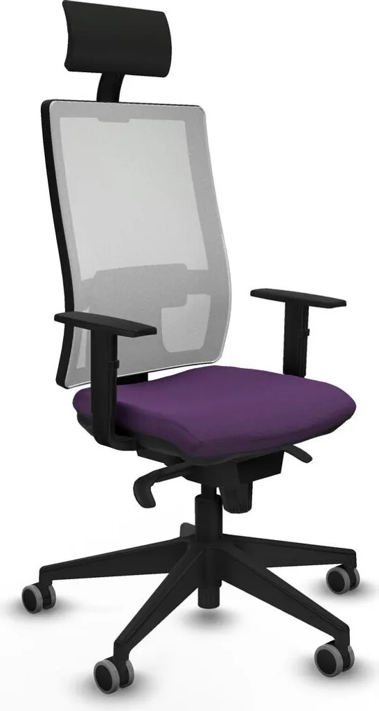 Chaise de Bureau pour Télétravail Horna Lilas - Confort 8 Heures