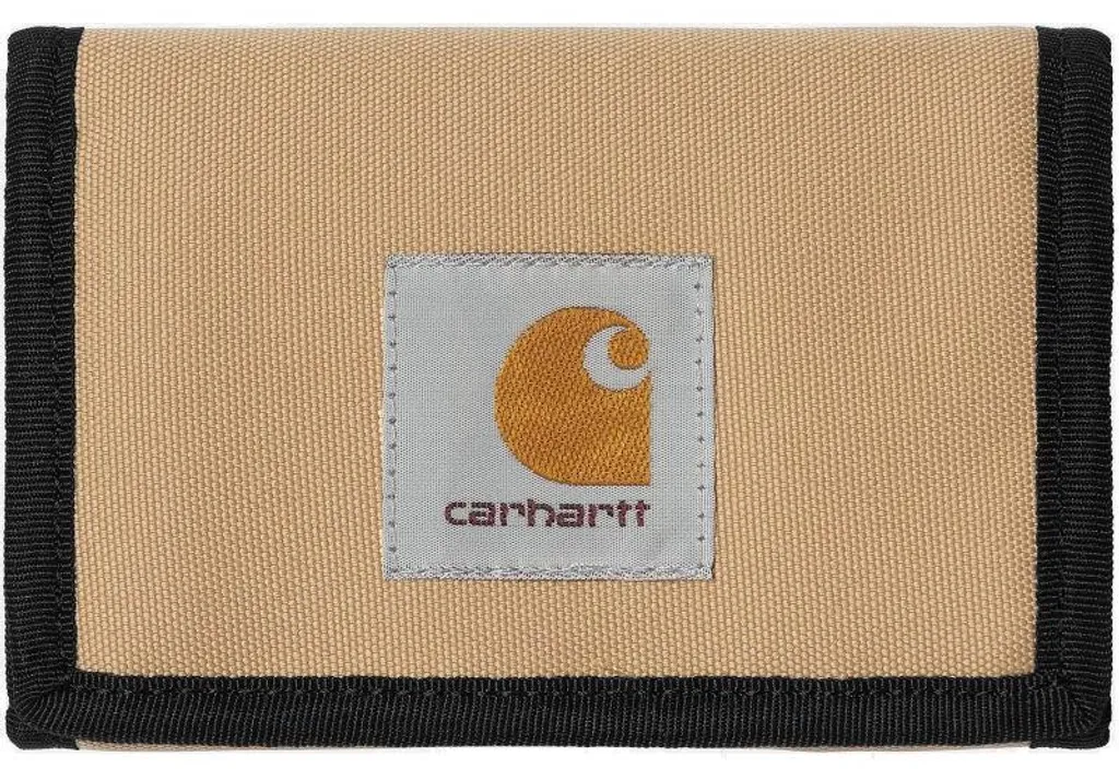 Portefeuille Alec Carhartt beige en tissu déperlant et anti-déchirure