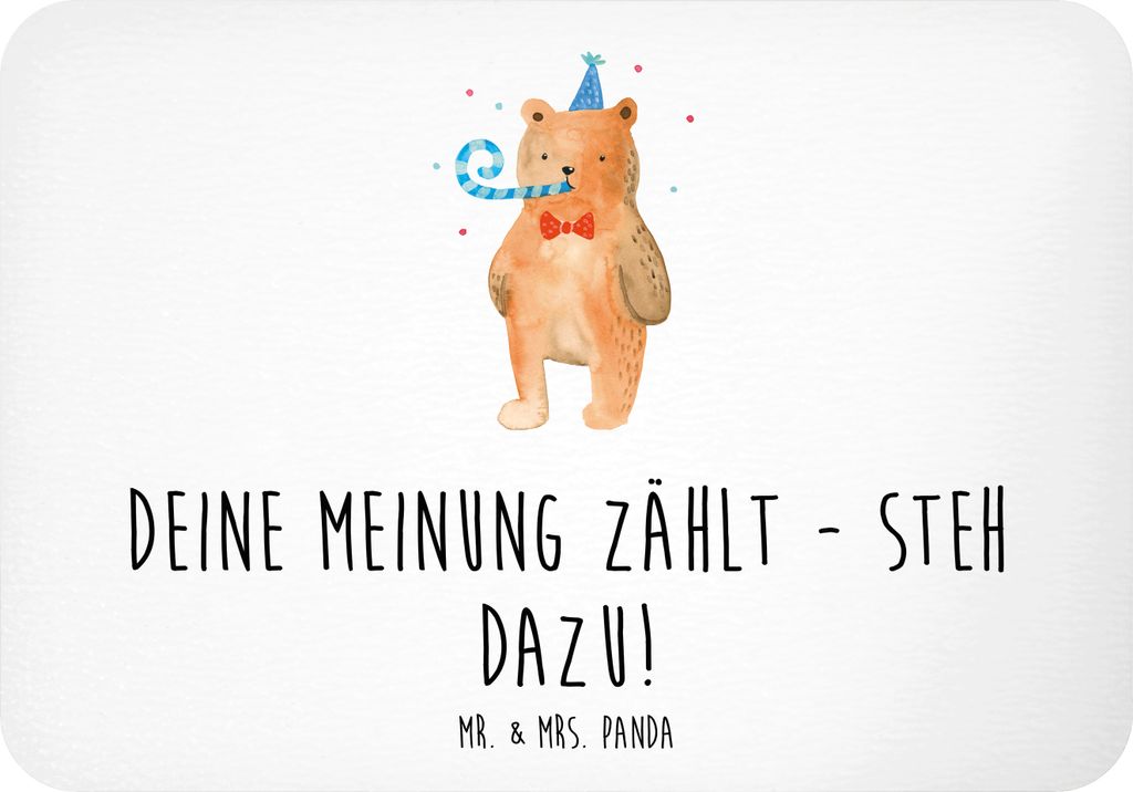 Mr. & Mrs. Panda magnet Mutig zu Meinungen - Weiß - Geschenk, Inspiration, designmagnet, Vertrauem, Offenheit, Trost, whiteboardmagnet, Selbstbewu...
