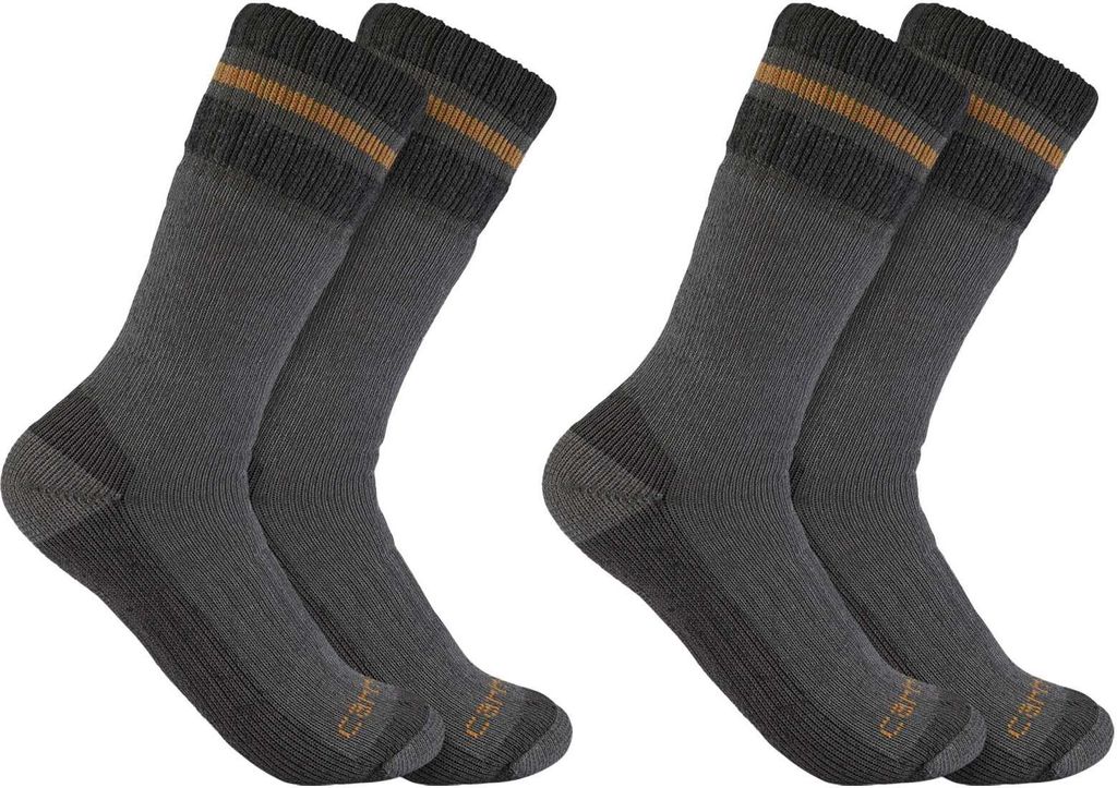 Carhartt SYNTHETIC-WOOL BLEND BOOT SOCK 2 PACK SB7742M, Farbe:grey, Größe:XLG