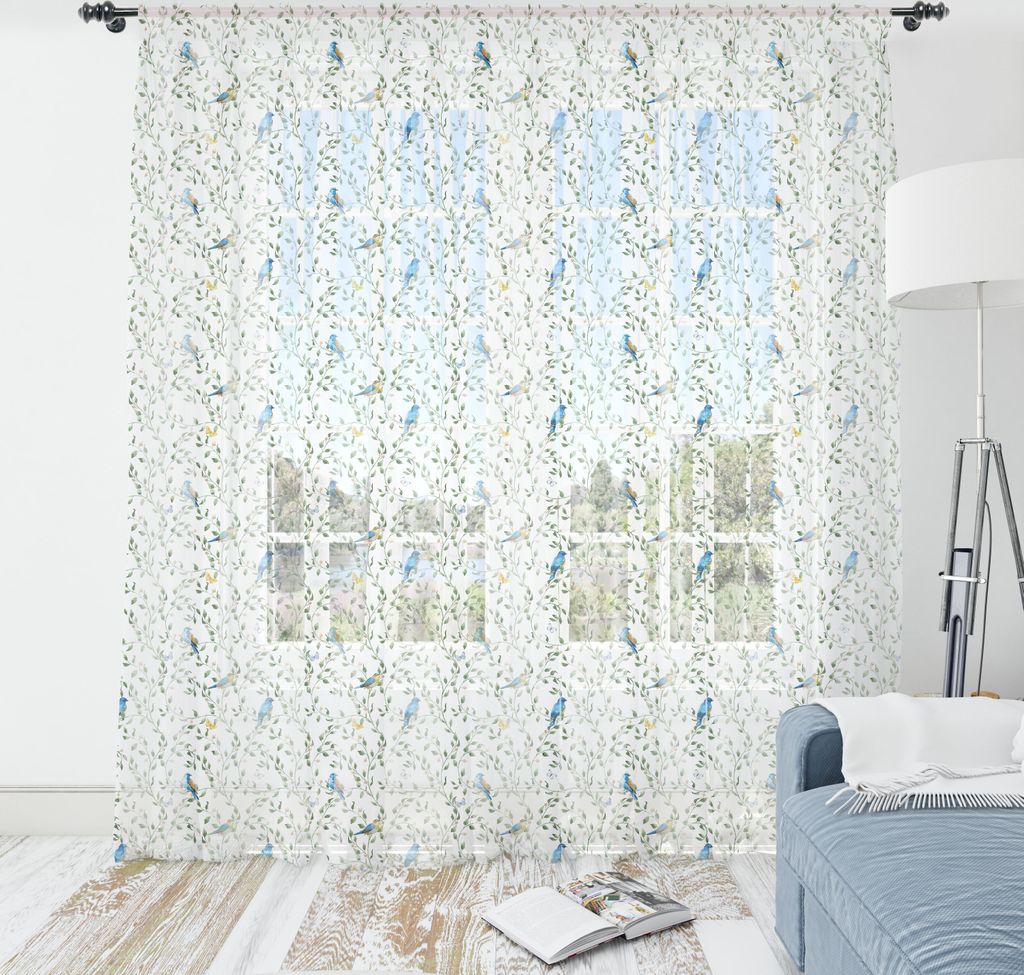 ABAKUHAUS Vögel Wandteppich, Süße Winged Tier und Schmetterlinge auf Thin Leafy Zweige mit Beeren, Wohnzimmer Schlafzimmer seidiges Satin Wandtu...
