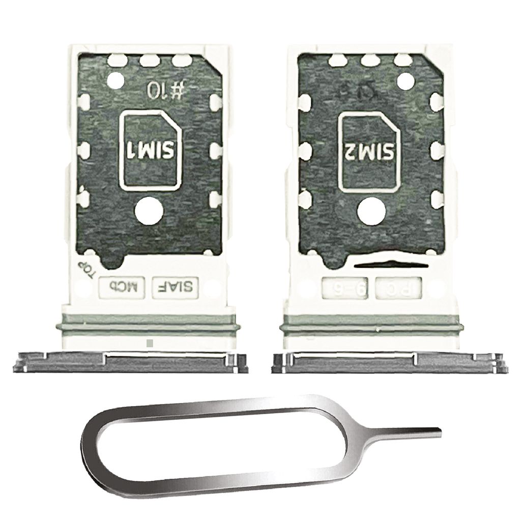 Samsung Galaxy S23 Ultra 5G Sim Karten Halter Tray Adapter Fach Stecker Slot Nadel Pin Dual Cream