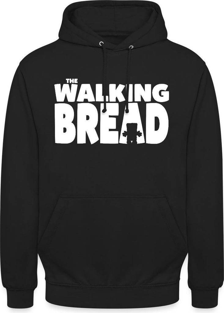 Spreadshirt Bernd Das Brot The Walking Bread In Weiß Uni Hoodie, 4XL, Schwarz