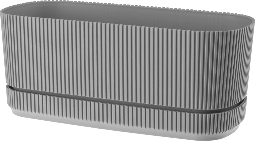 Pot ovale Pera 29 x 13 cm gris VERDENIA pour plantes et fleurs