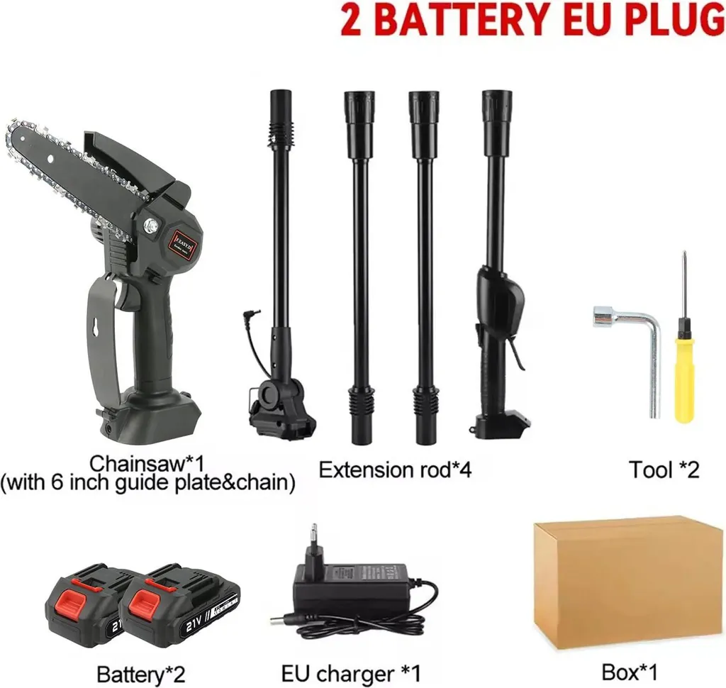 Scie de jardin élagueuse sans fil 2-en-1 de 3500W avec lame de 15 cm