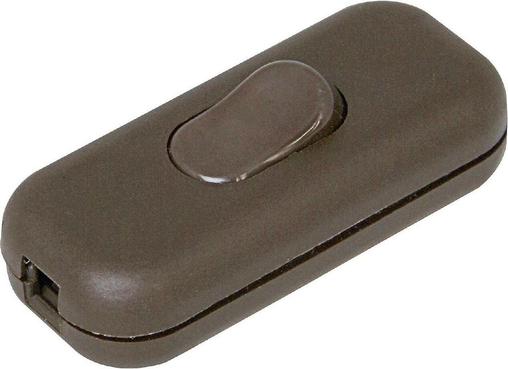 KOPP Schnurschalter 1-polig mit Wippe 250Volt braun