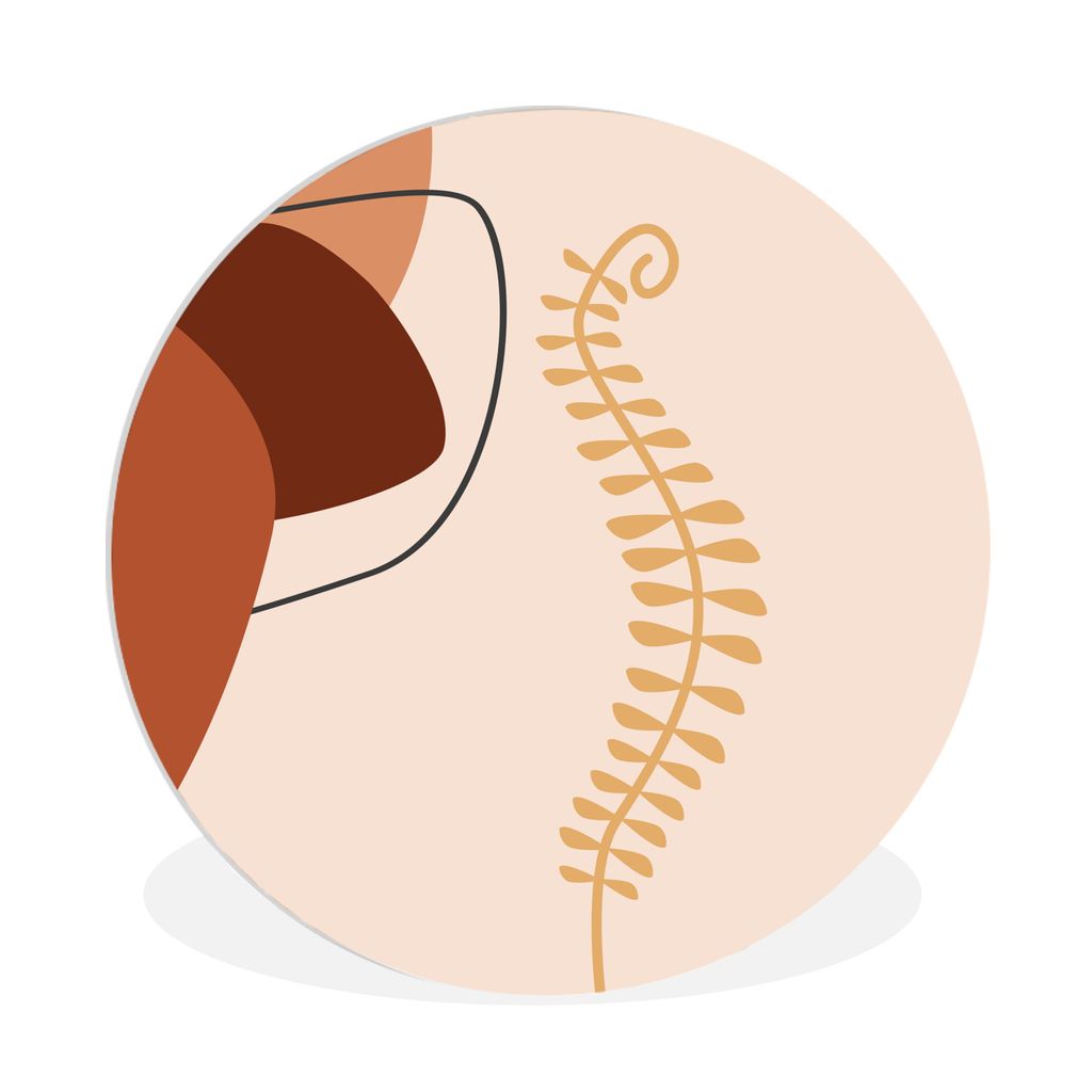 MuchoWow Rundes Wandbild - Runde Bilder Sommer - Pflanze - Abstrakt Ø 90 cm Kreis Wanddekoration Kunststoff - Wandkreis - Wandschmuck - Wand-Kre...