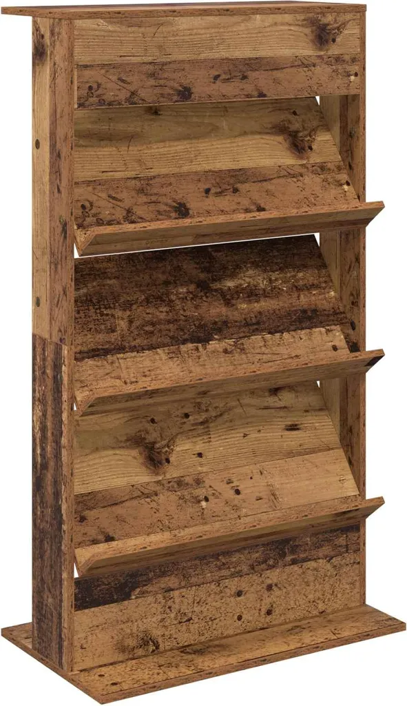 Portariviste SYFAX™ con scaffali, legno di recupero 70 x 41 x 126 cm Materiale a base di legno
