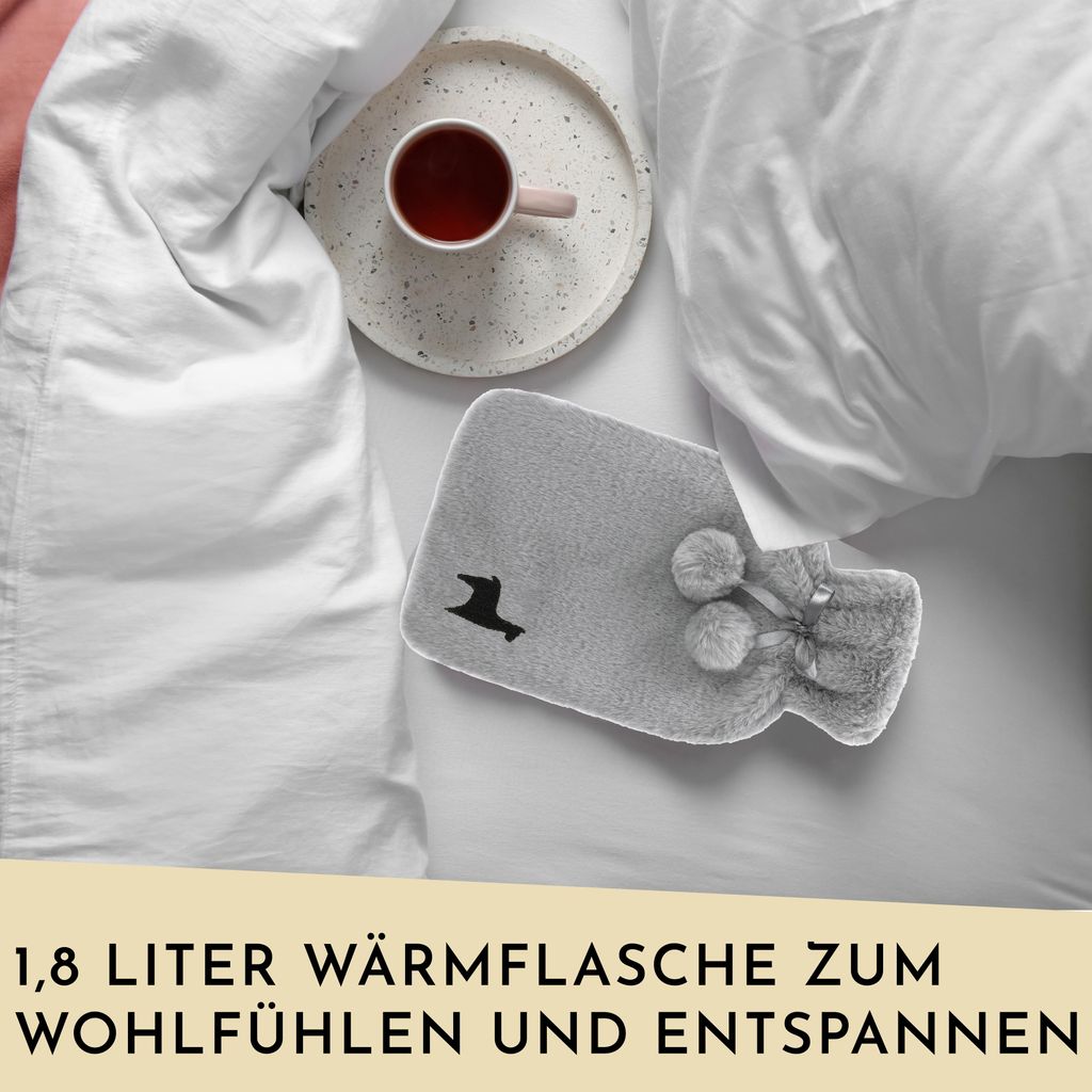 Nordstern Wärmflasche mit Weichem Bezug 1,8 L