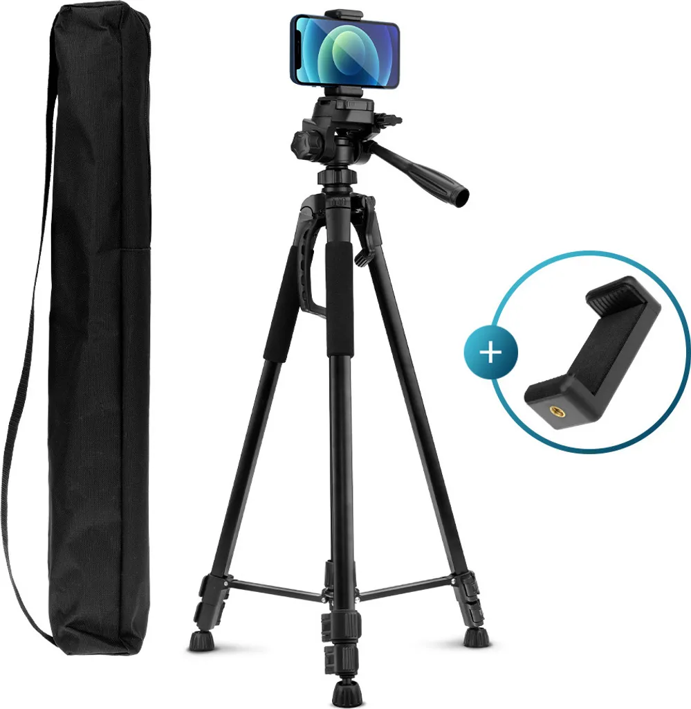 Trépied Téléphone et Appareil Photo XXL 160cm - Support Universel Léger