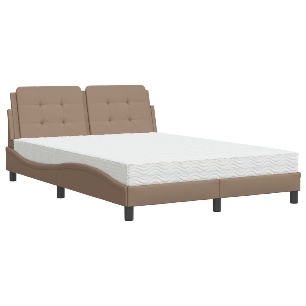 (Robust Möbel)Bettgestell/Doppelbett ️Hochwertiges - Polsterbett Erwachsene/r /Kind - ohne Matratze - "Zadar" Cappuccino-Braun 120x200cm Kun...