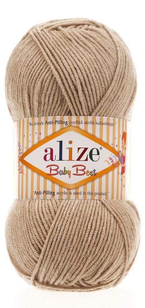 100g Strickgarn ALIZE Baby Best 256 beige Babywolle