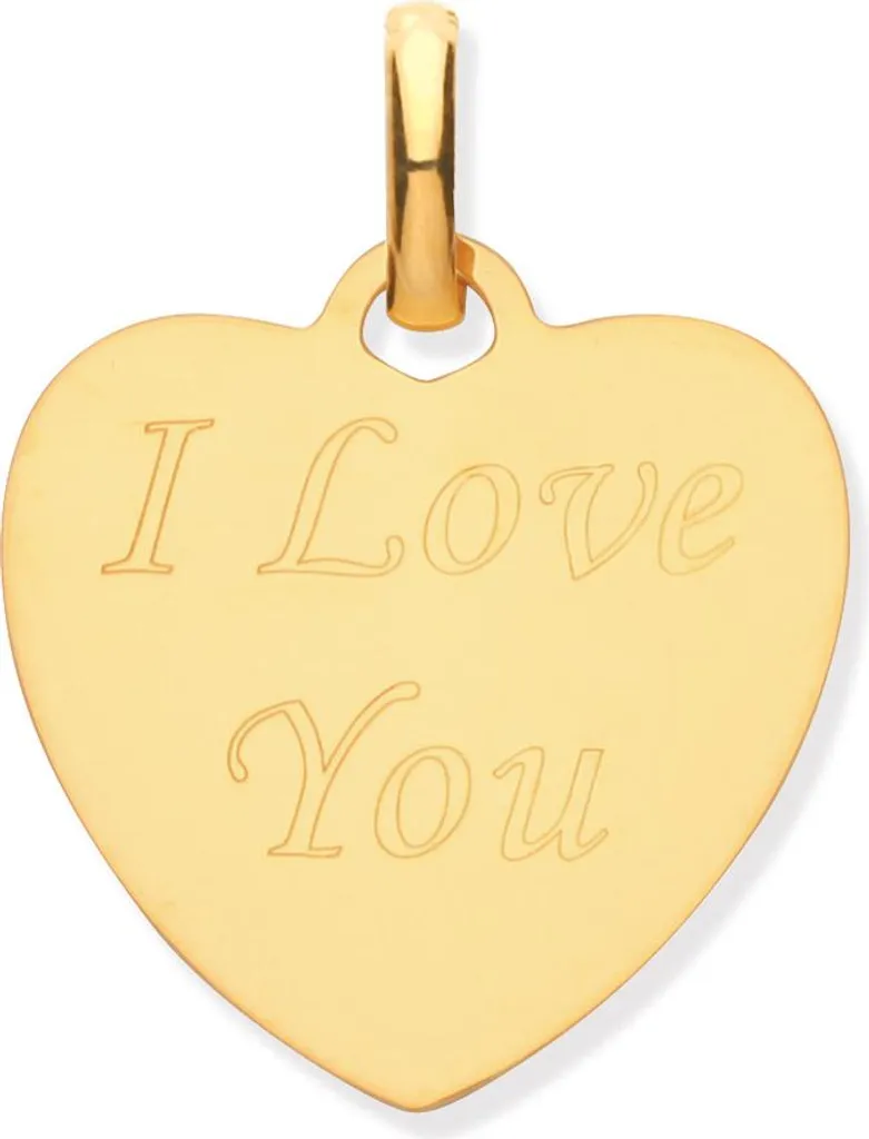 Pendentif Cœur Or Jaune 375/1000 - Bijou Femme 21x16mm TRS28139
