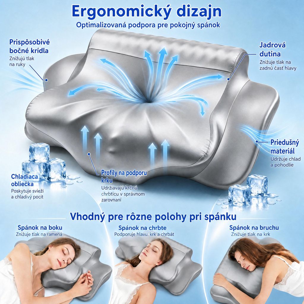 Polár z pamäťovej peny, ergonomický, s chladiacou vrstvou, Obrázok produktu 