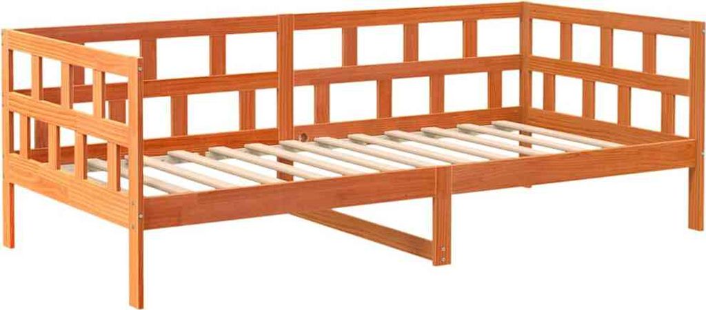 vidaXL Tagesbett ohne Matratze Wachsbraun 80x200 cm Massivholz Kiefer