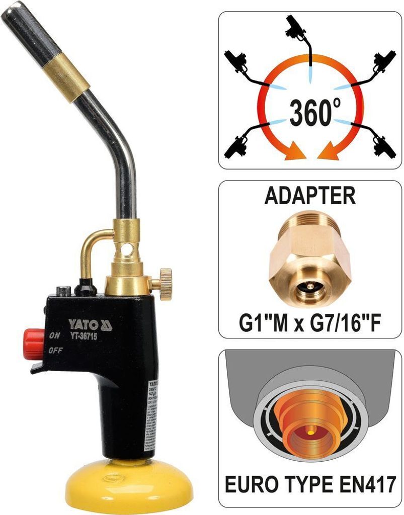 Lötbrenner Bunsenbrenner Lötlampe 2800° Gasbrenneraufsatz Produktbild 3