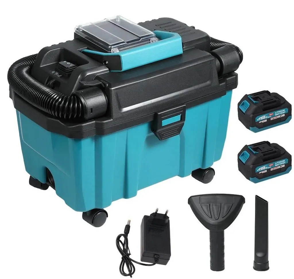 Aspirateur eau et poussière 10L avec filtre HEPA et deux batteries UE