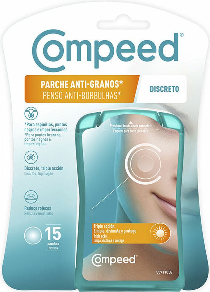 Gezichtsreiniger Compeed Discreet Pleister (15 stuks) Productafbeelding 