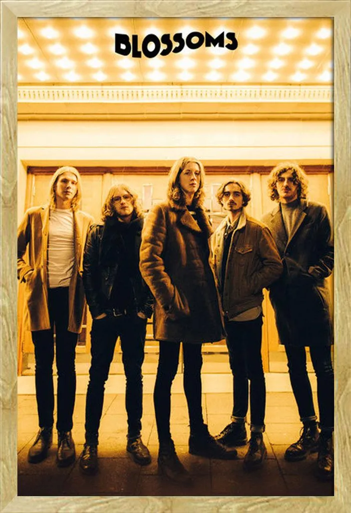 Blossoms - Poster - Nastro + cornice rimovibile, Shinsuke® Maxi MDF faggio, disco acrilico
