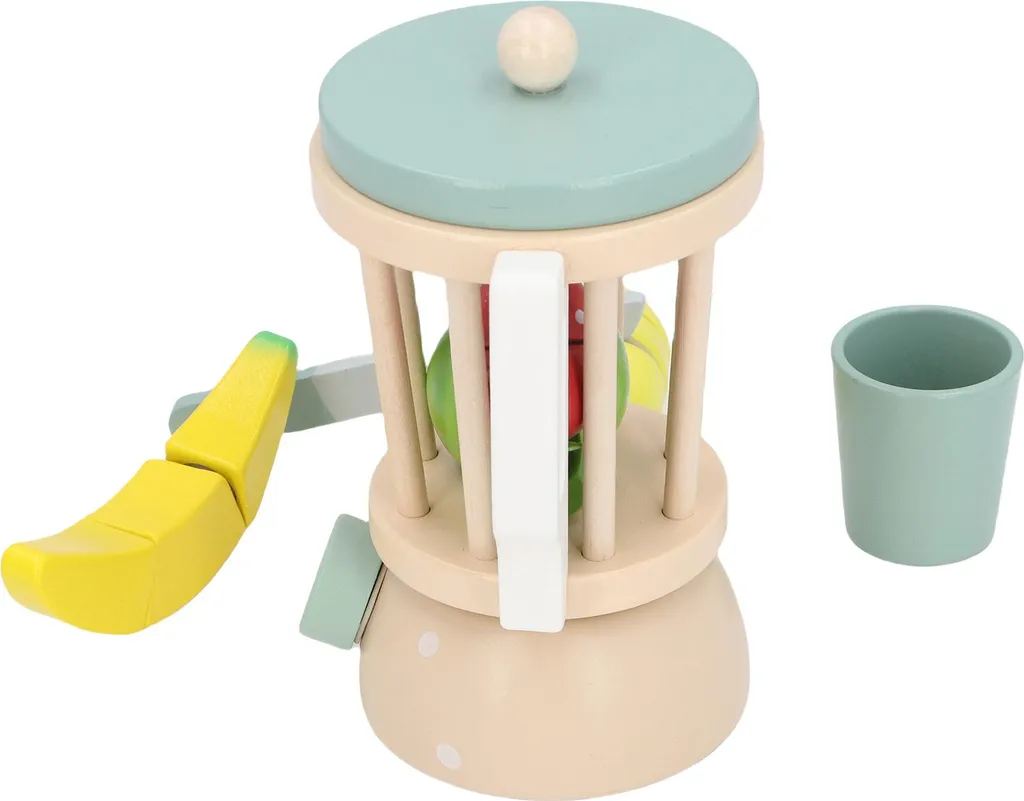 Jouet extracteur de jus en bois naturel avec accessoires de découpe DIY