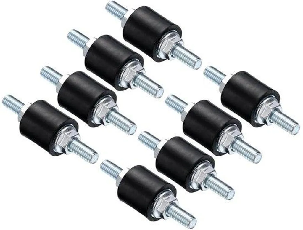 Plots antivibratoires M5 x 15 mm haute résistance - Lot de 8 supports