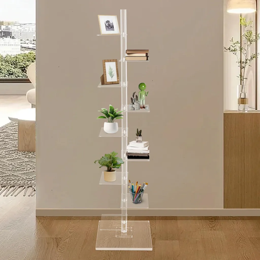 Bibliothèque Invisible 9 Niveaux en Acrylique - Finissez-en avec l'encombrement