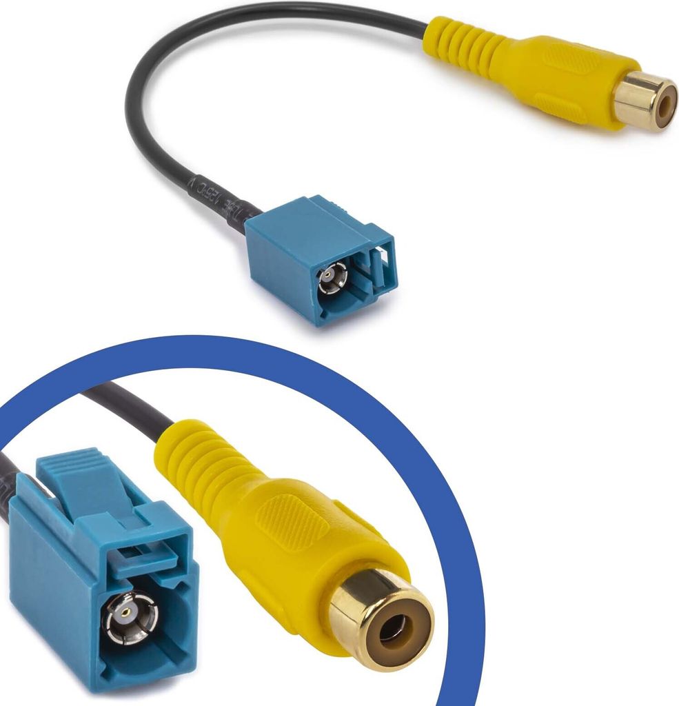 Video Adapter Fakra Cinch Nachrüst Kabel kompatibel mit Mercedes Comand NTG 1 2 Rückfahr Kamera