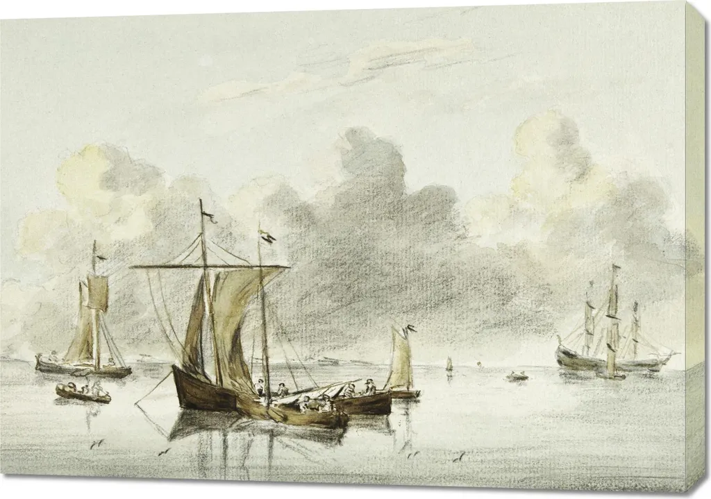 Tableau salon bateaux Jean Bernard, art mural pour mur vide
