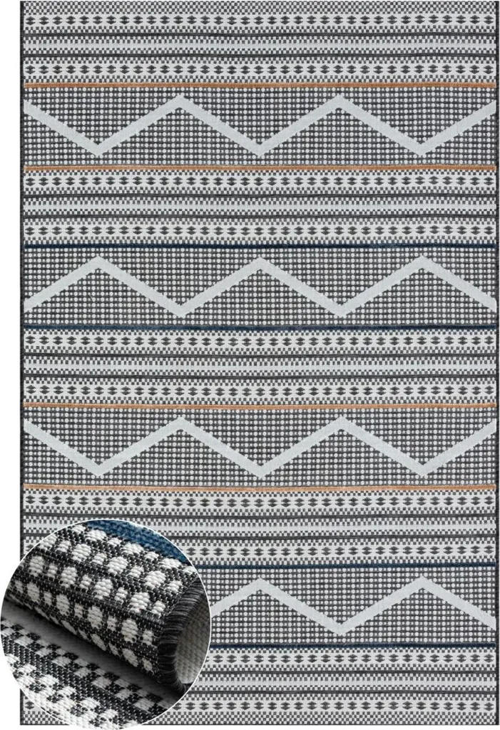 Tapis Midnight noir 160x230 cm - Anti-tache et résistant pour intérieur