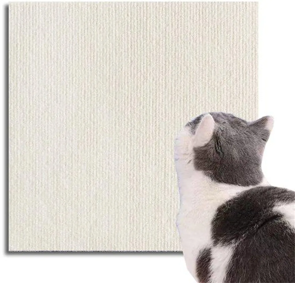 Tapis de protection murale chat autocollant blanc chaud 40x100cm