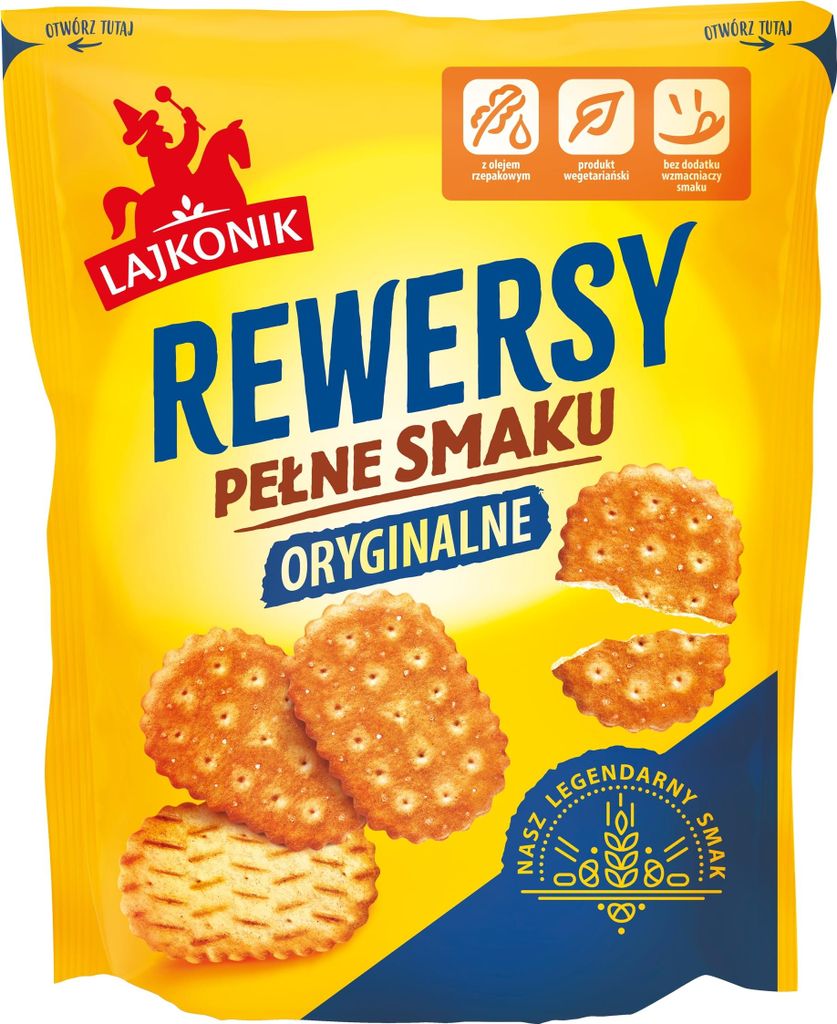 Lajkonik Krakersy Rewersy Solone 100 g Zdjęcie produktu 