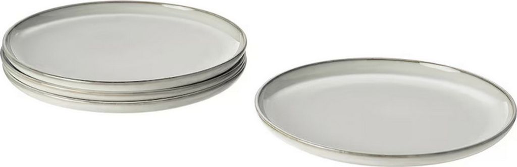 IKEA Gladelig tiefer Teller 21cm grau (4 Stück Pack) aus Steinzeug