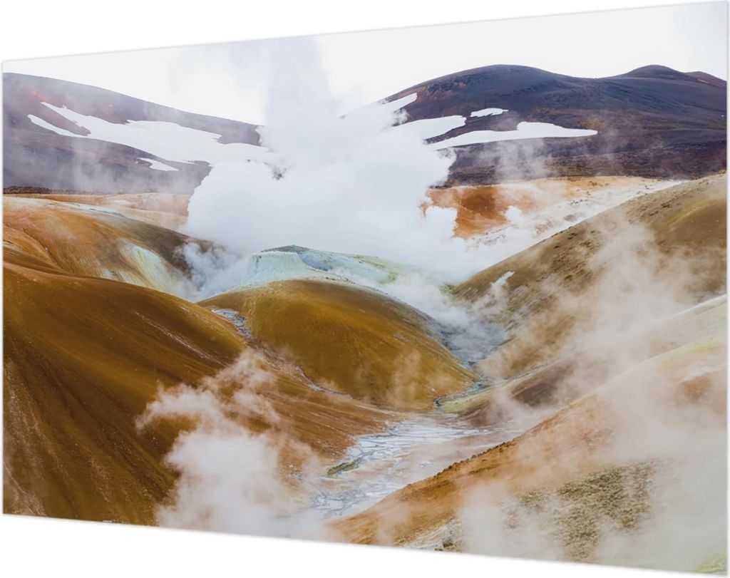 Wandtapete - Dekorative Tapete für Wohnzimmer- Tapetenfolie für Wanddekoration - 104x70 cm - Vulkanhügel