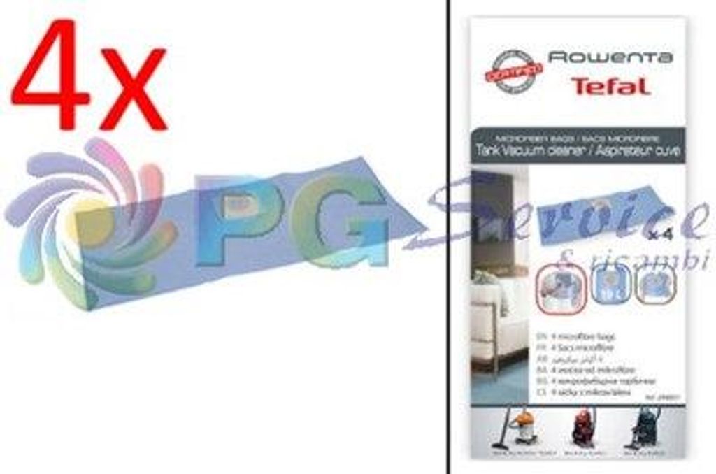 Rowenta 4x sacchi per bidone aspirapolvere Vorace RU361 Immagine del prodotto 