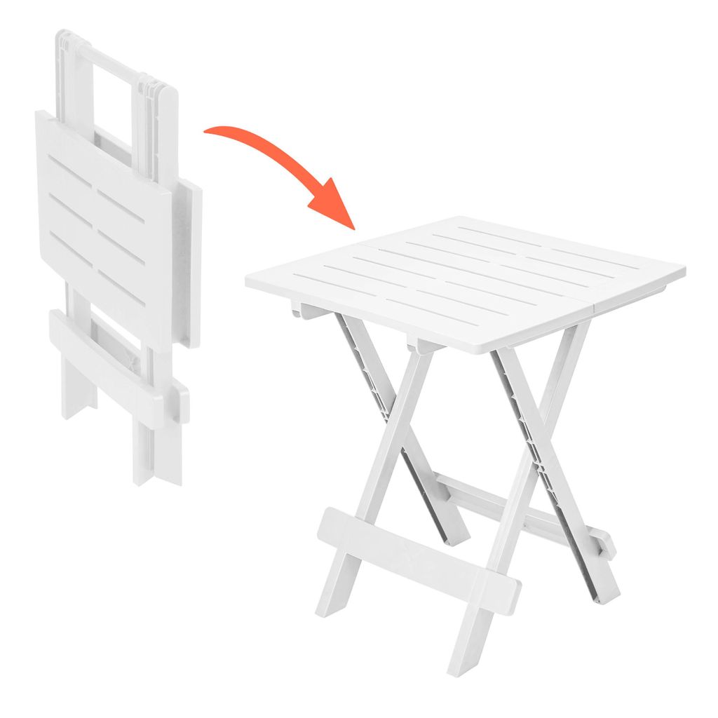 Kunststoff Klapptisch 45 x 43 cm - weiß
