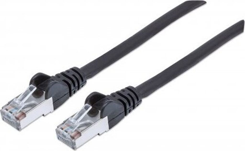 Intellinet Network Patch Cable, Cat6A, 2m, Black, Copper, S/FTP, LSOH / LSZH, PVC, RJ45, Gold Plated Contacts, Snagless, Booted, Polybag - Patch-Ka...