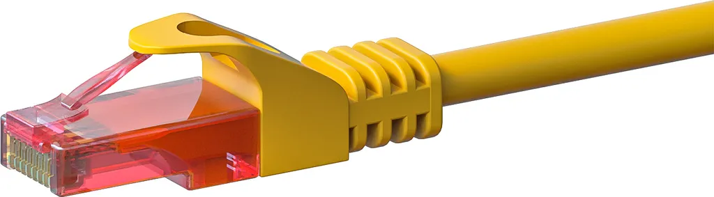 DSIT Cavo di rete CAT6, U/UTP, 15 metri, giallo, 100% rame (DC-67-150)
