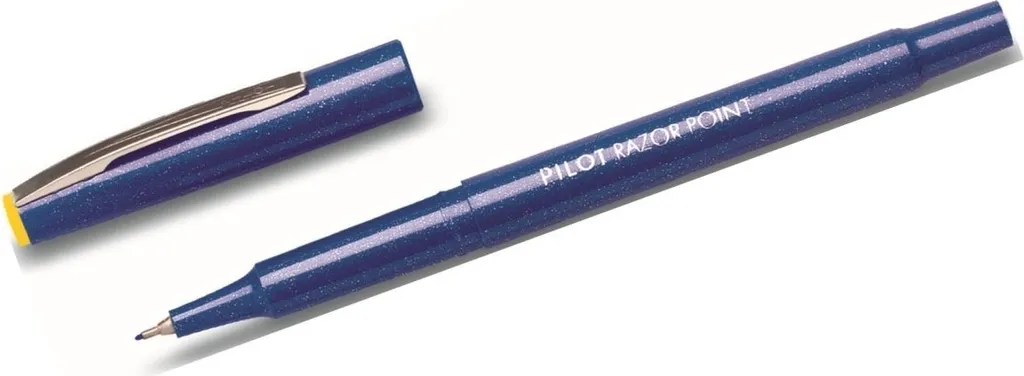 Feutre Razor Point 0,3mm bleu à pointe ogive - Boîte de 12 pièces