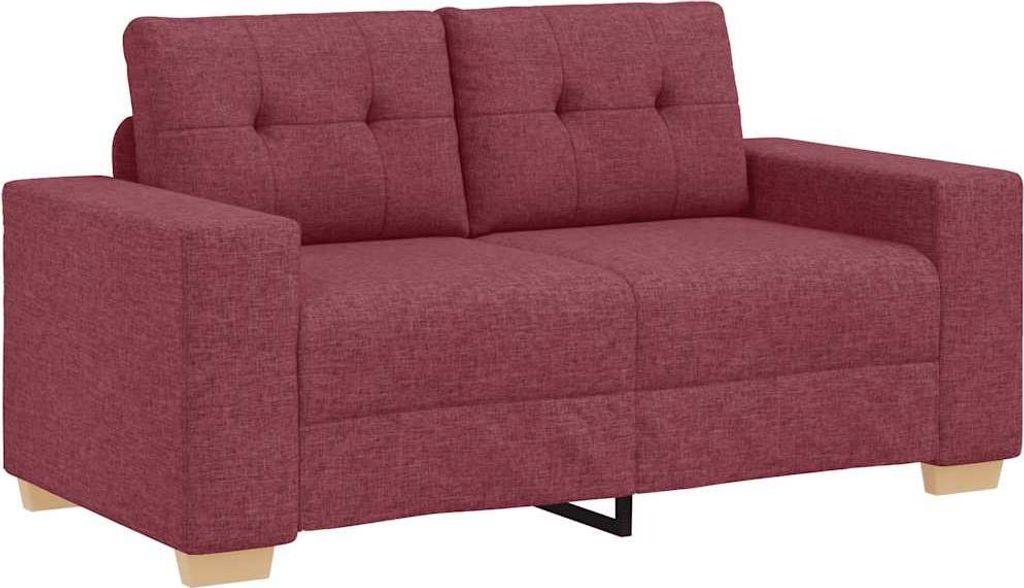 vidaXL Loveseat-Sofa Weinrot 160x77x82 cm Stoff