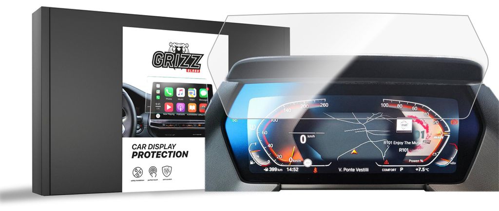 Keramische Autodisplayfolie für BMW 2 G42 Live Cockpit 10,25" (2021-2024), Grizz Protector
