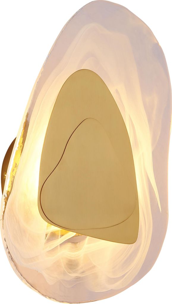 Globo Lighting Wandleuchte Metall messingfarben matt, Glas Produktbild 