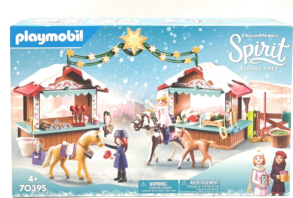 Cadeau Enfant PLAYMOBIL Spirit 70395 Marché de Noël pour jouer en hiver - 8
