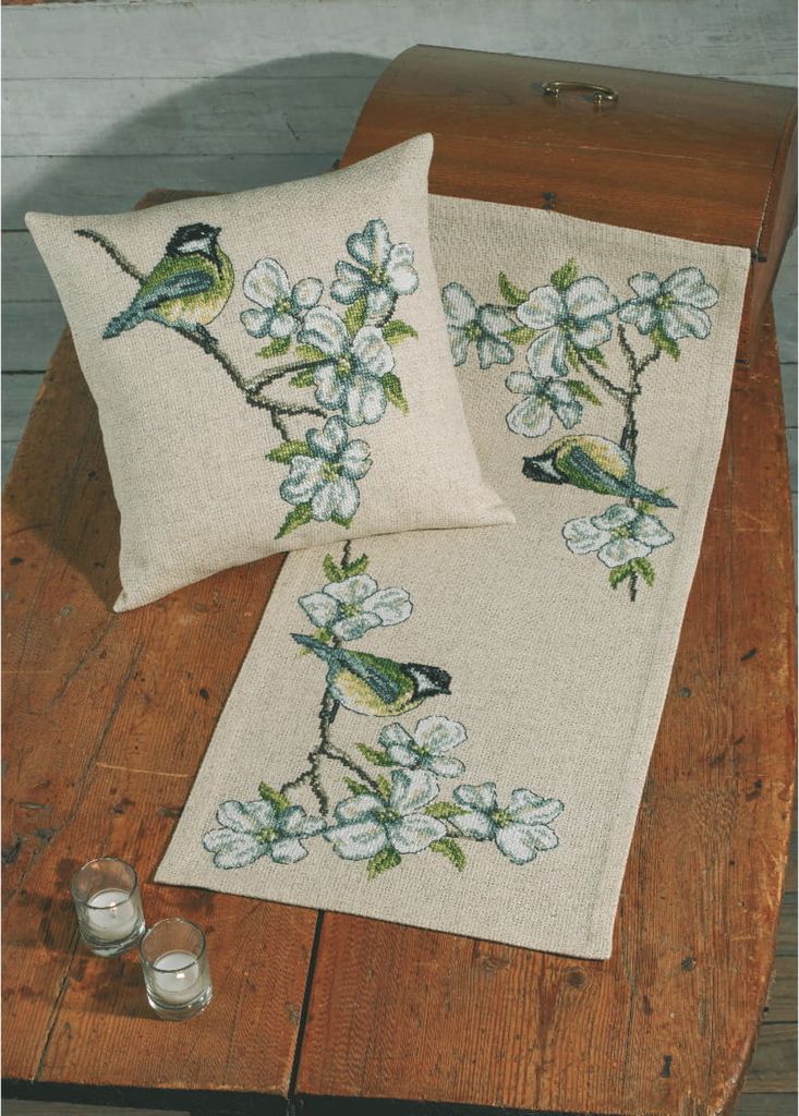 Kreuzstich-Set „Große Meise“, 40 x 40 cm, 83-9324 Produktbild 