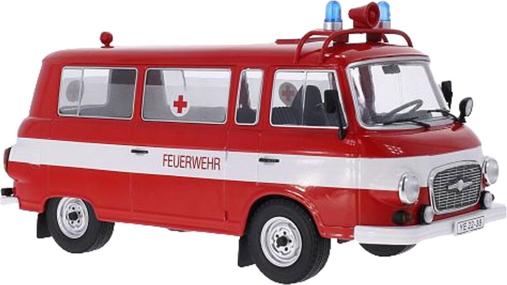 MCG 1:18 Barkas B 1000 Bus Feuerwehr Ambulanz 1965 Produktbild 