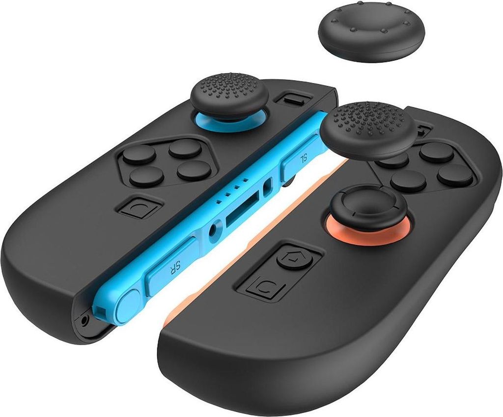 Für Nintendo Switch 2 Joy-Con Griff Silikon Schutz Hülle Joystick Kappen Schwarz