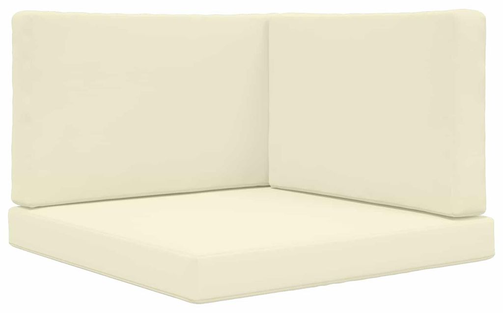 Hochwertigen Möbel Sofakissen für draußen modern - robust und langlebig - 3 pcs Creme Polyester - Gartenmöbelauflagen NEU472383