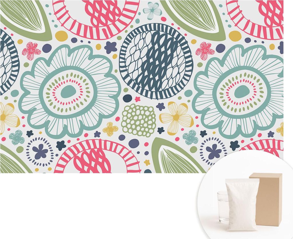 Fototapete - Wandbilder für Wohnzimmer - 416x254 - Dekorative Wandfolie - Modernes Design für Wanddekoration - Tapeten für Innenräume - Blumenm...