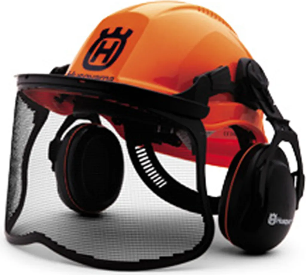 Casque forestier Husqvarna Profi complet haute visibilité orange