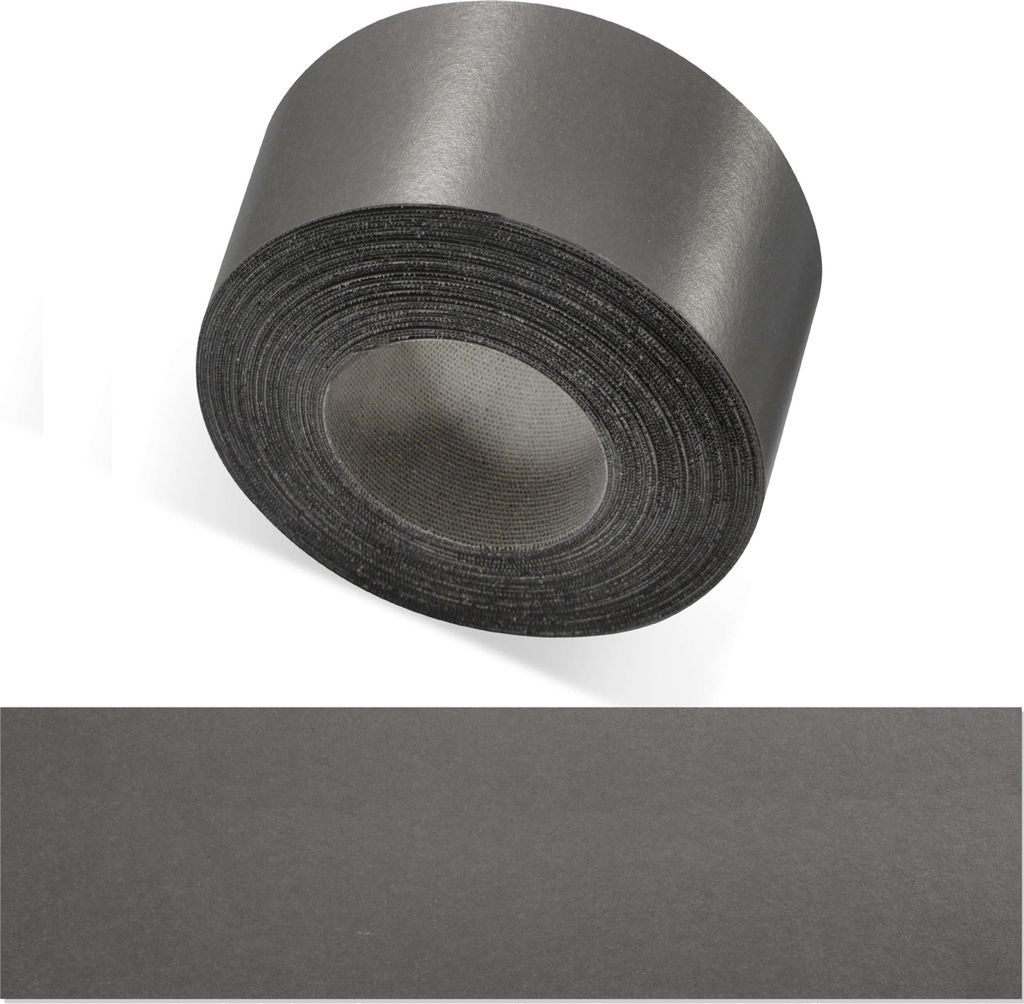 ben+camilla.com Kantenumleimer | Graphit Bleigrau 60 mm x 50 m | Sicherer, bequem, Profi Material